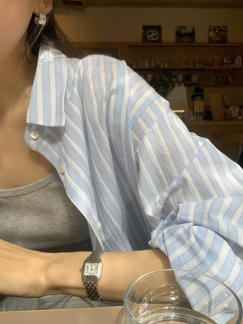 [Instock] River stripe shirt