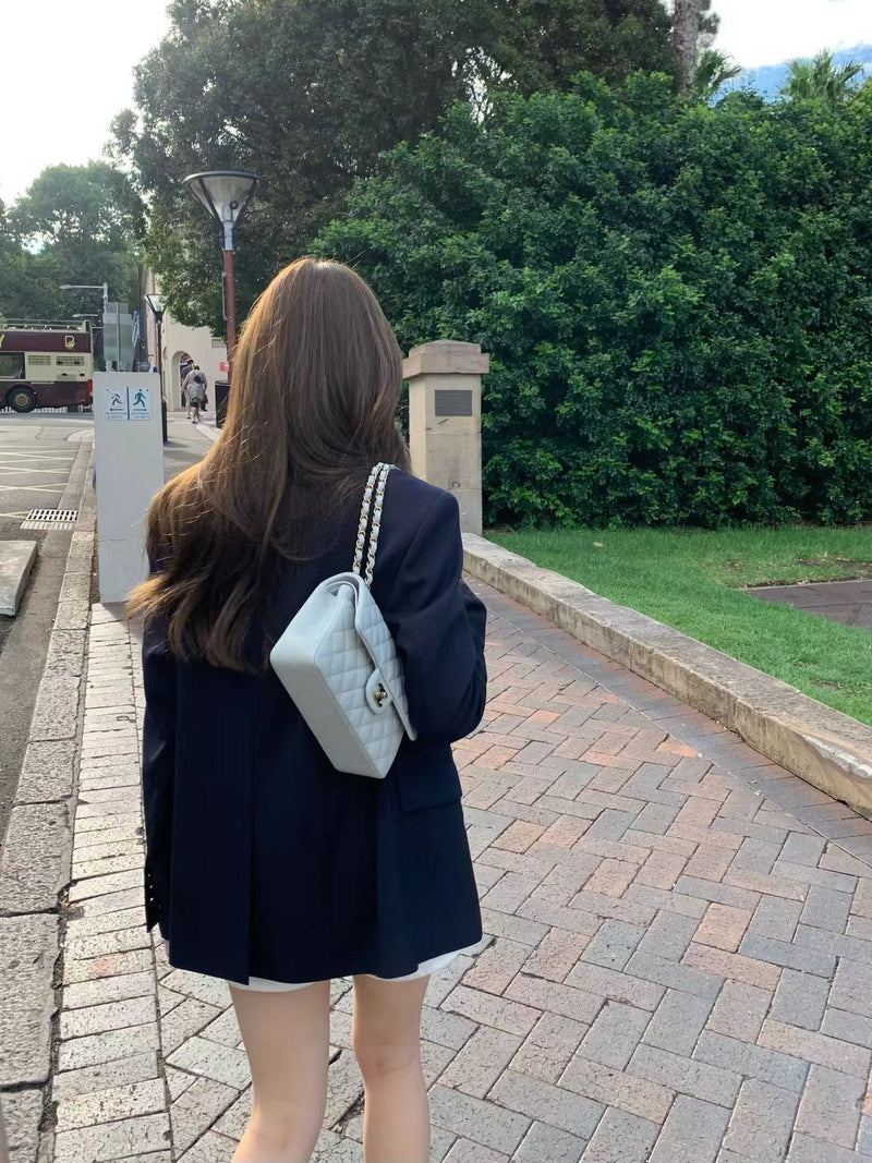 [sale] Acid boxy jacket (navy)