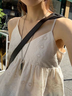 Cotton eyelet bustier