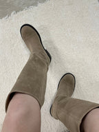 Bow round long boots