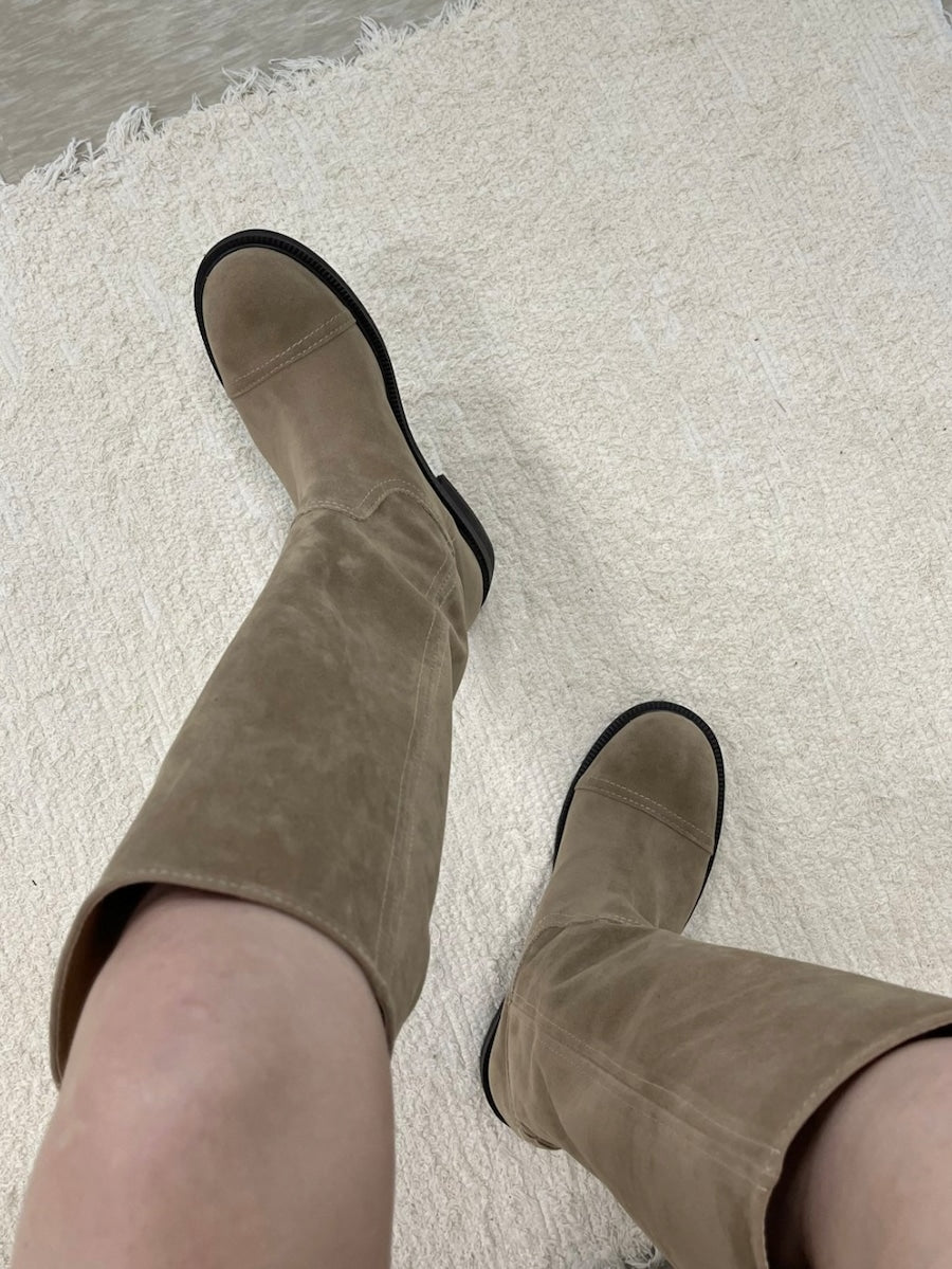 Bow round long boots