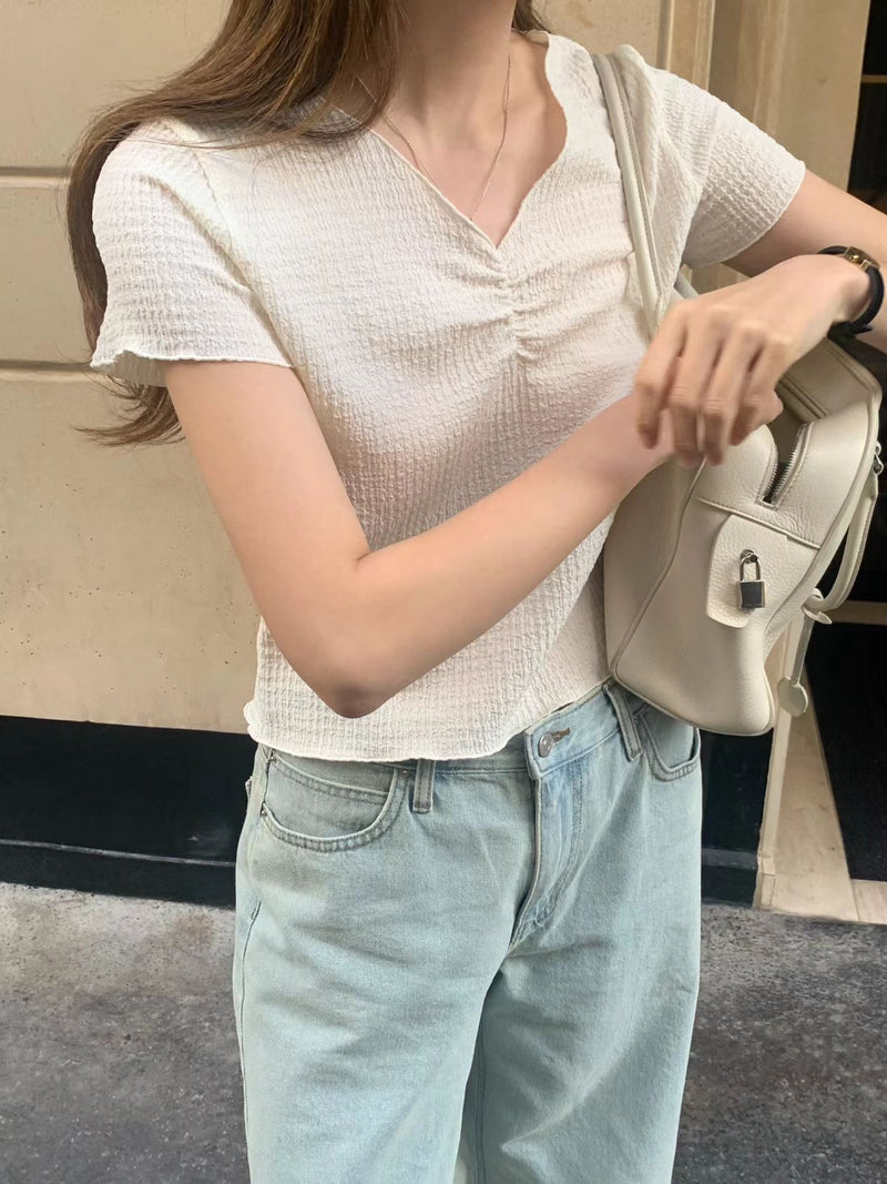Elle shirring tee
