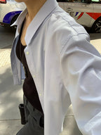 Formal crop shirt