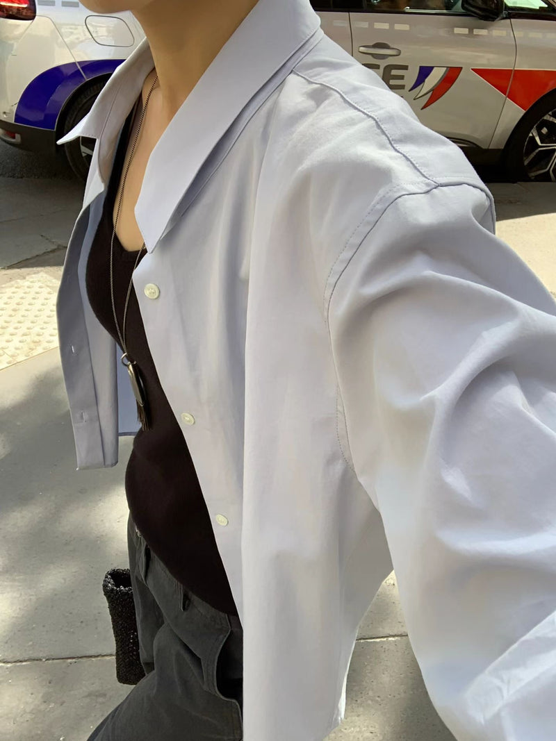 Formal crop shirt