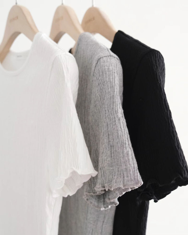 Wrinkle half tee