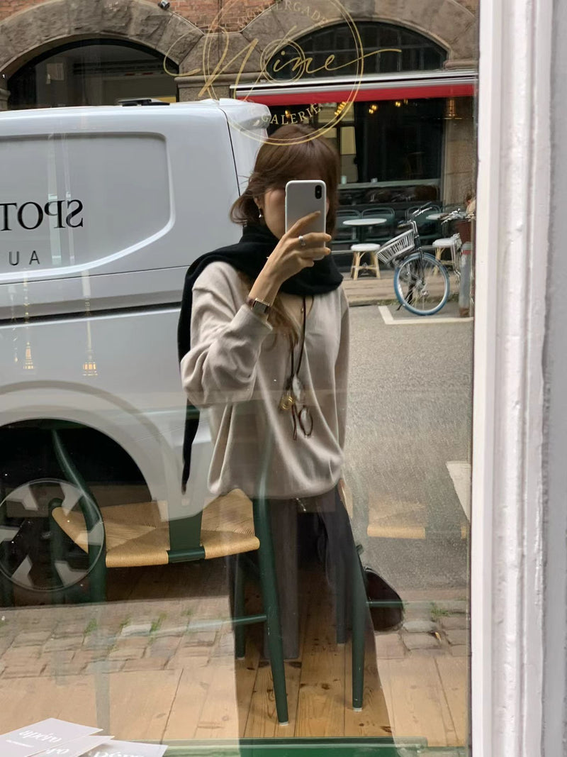 Ain v wholegarment knit