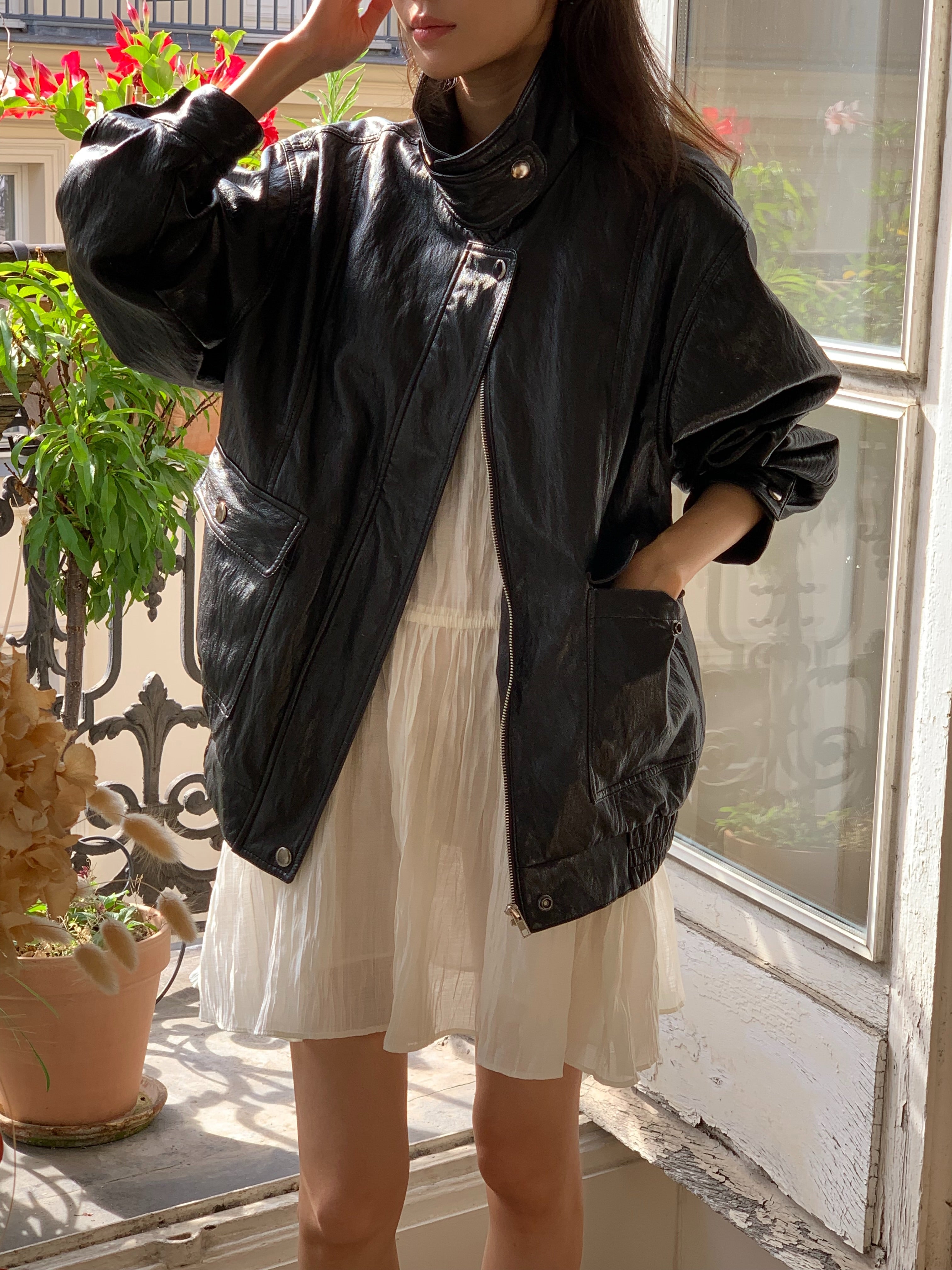 Lon pleats onepiece