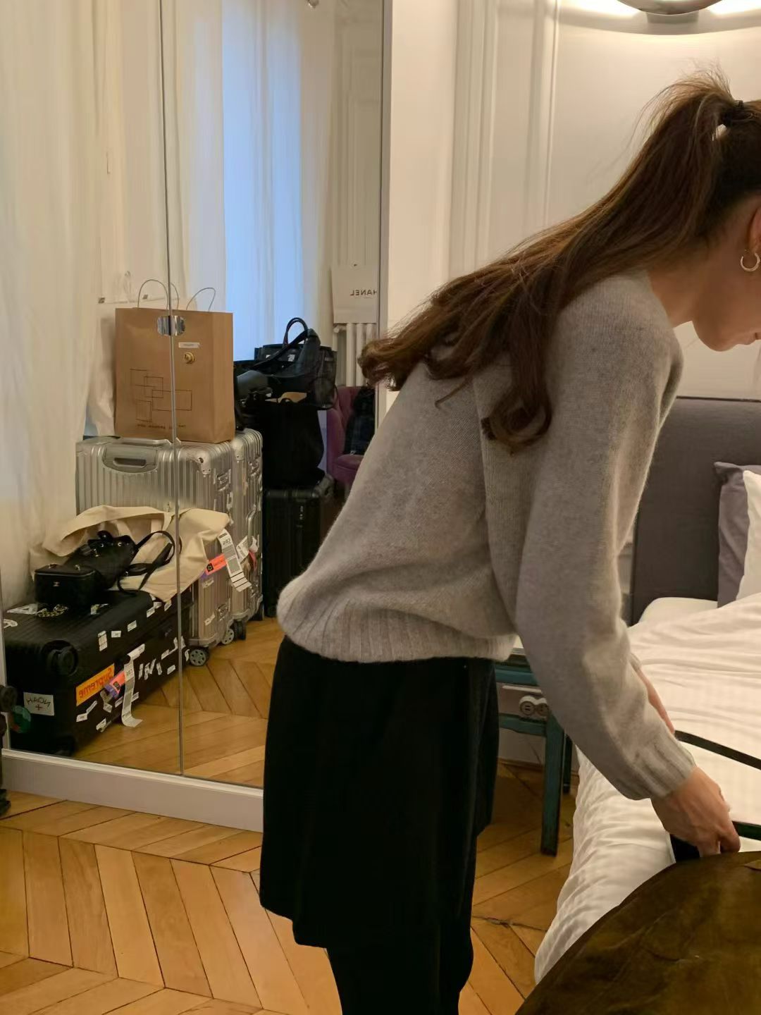 Cashmere basic pullover knit