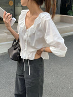 Ameli frill blouse