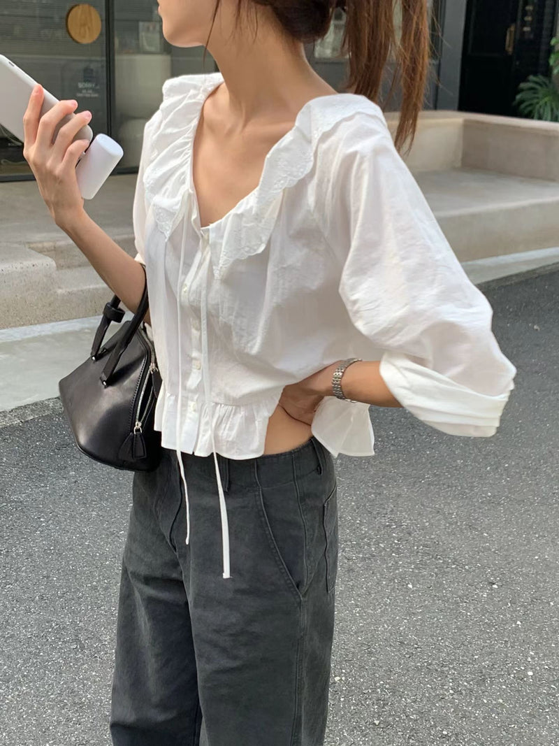 Ameli frill blouse