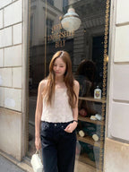 Wave lace blouse