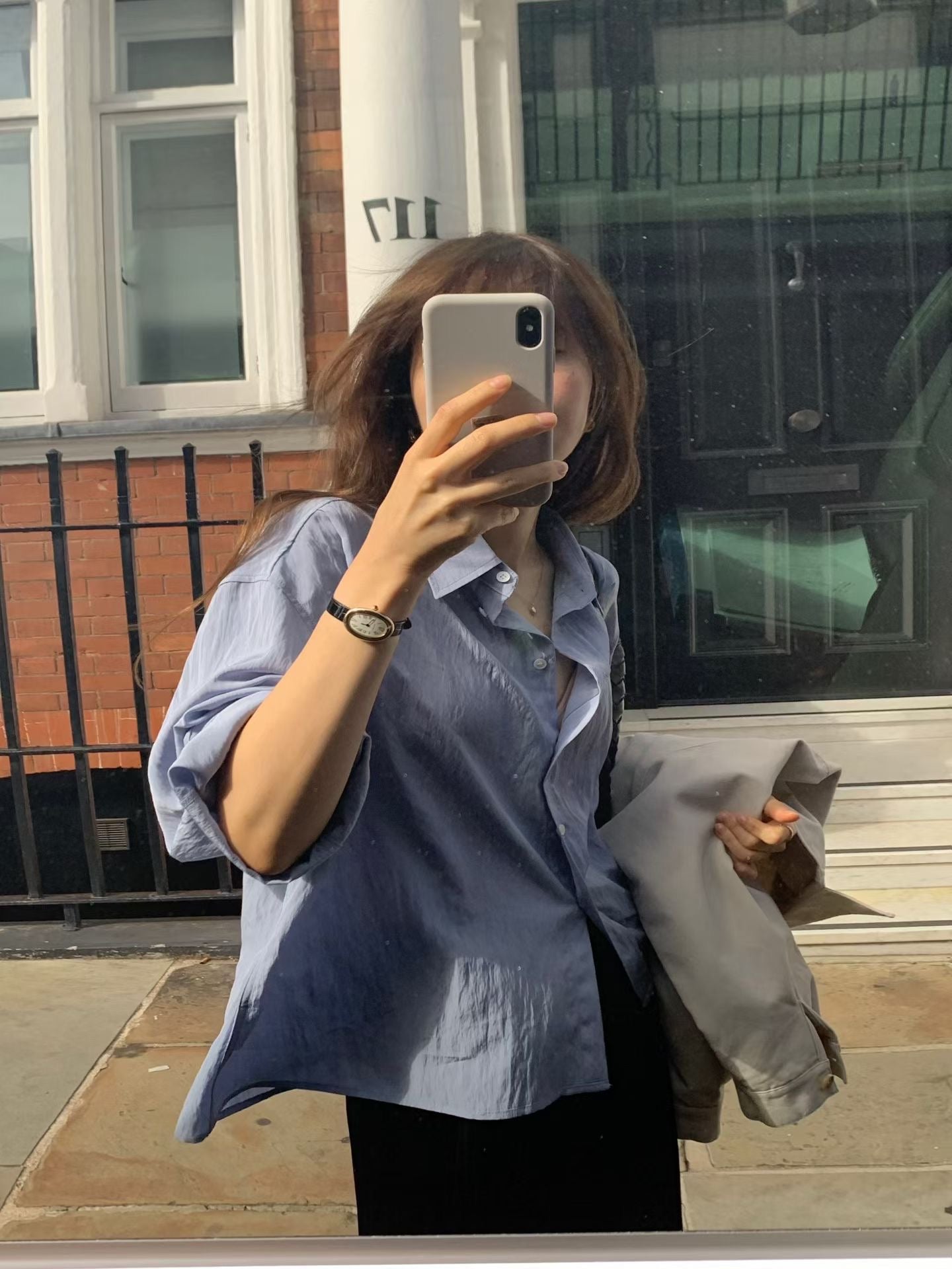 From silky shirt