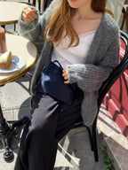 Wool maxi slacks