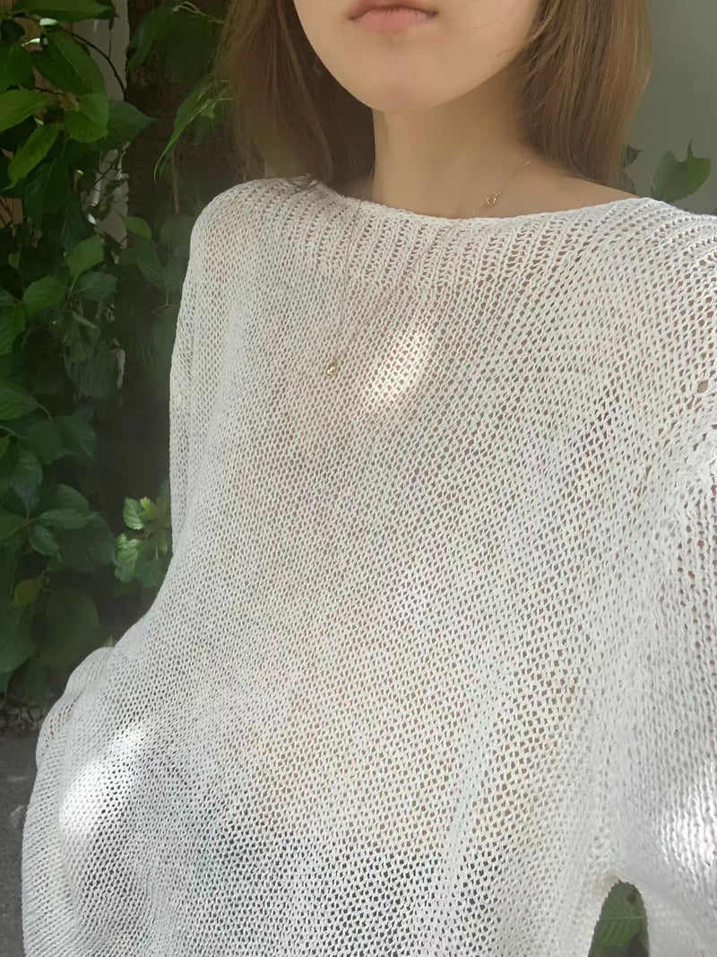Loose boatneck knit