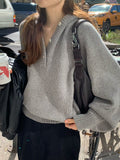 Raglan hoodie knit