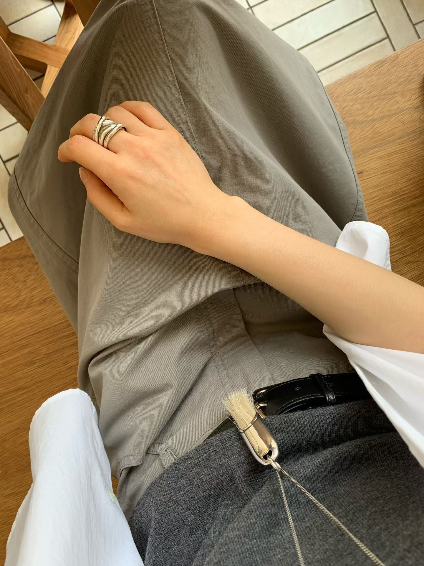 Washing midi skirt