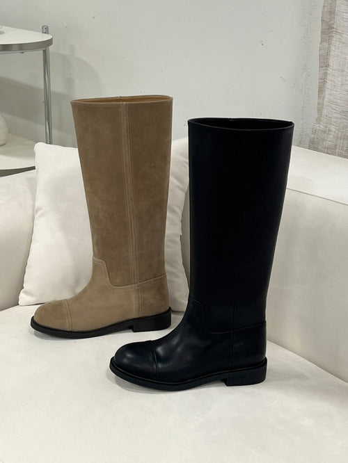 Bow round long boots
