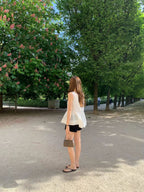 Pure shirring blouse