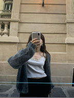 Grain mohair cardigan