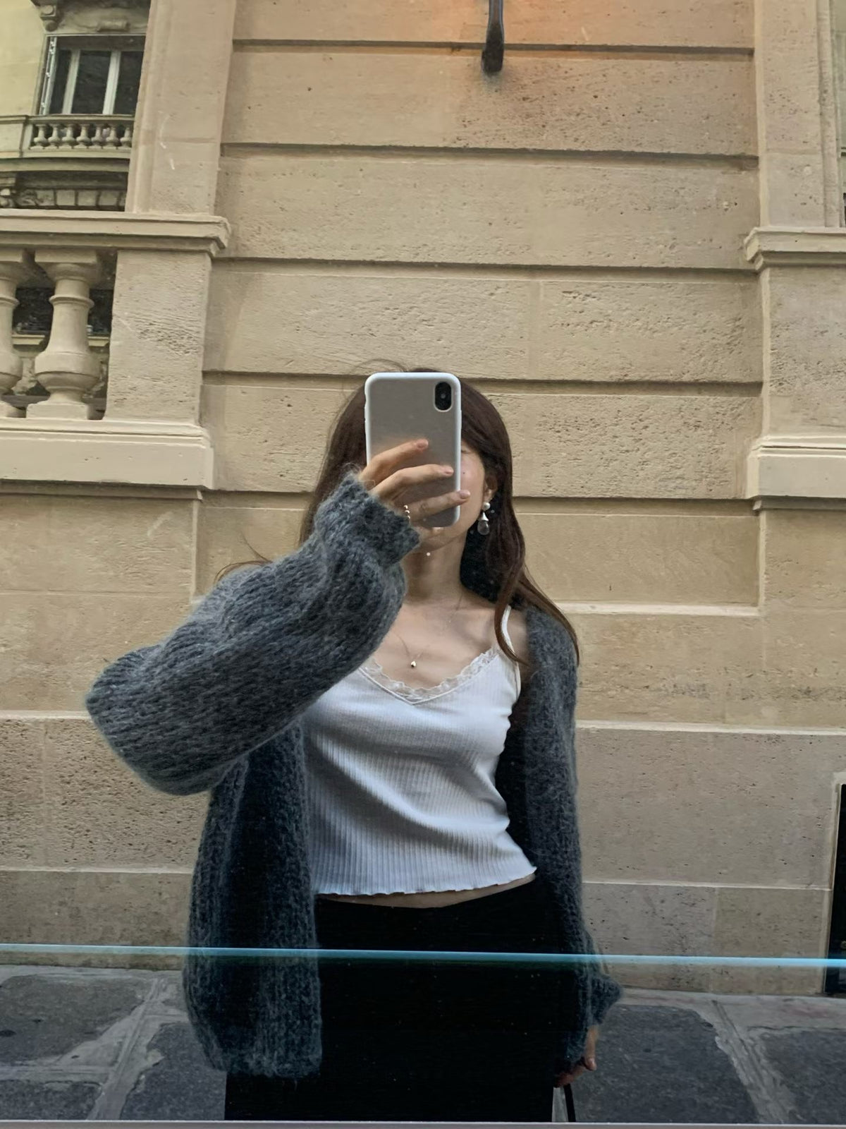 Grain mohair cardigan