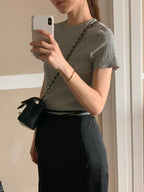 Wrinkle half tee