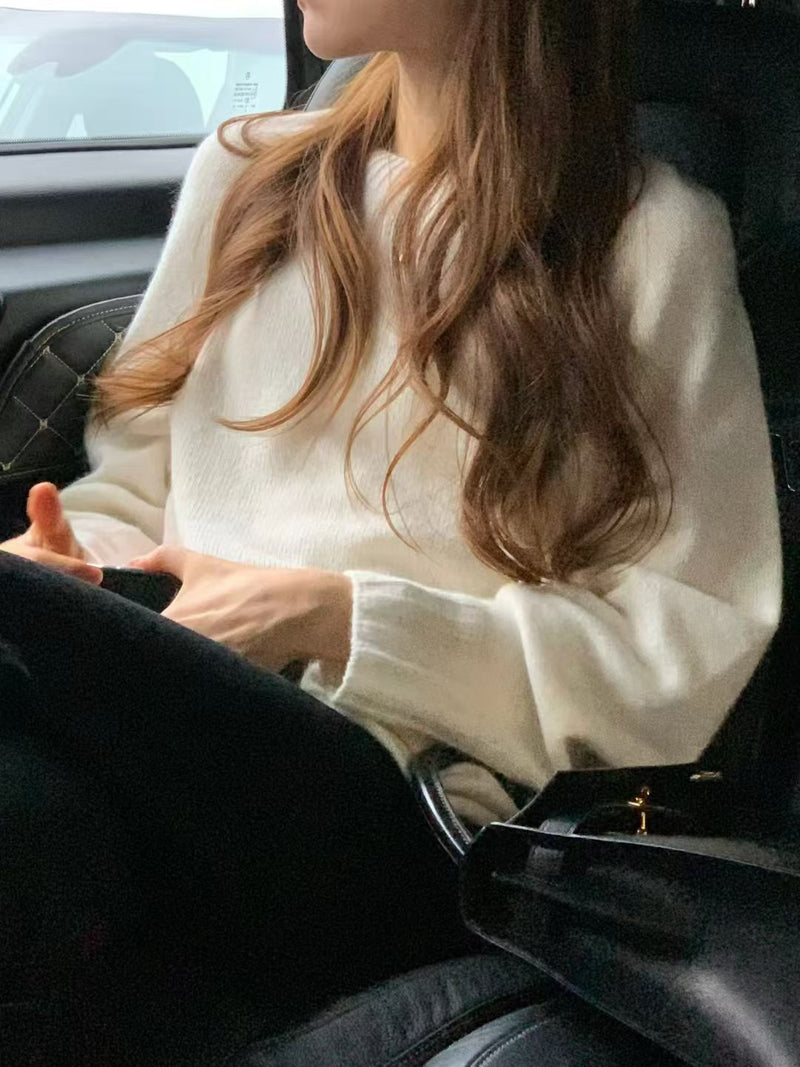 Cashmere basic pullover knit