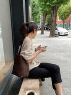 Balloon mohair knit