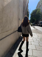 V shirring blouse