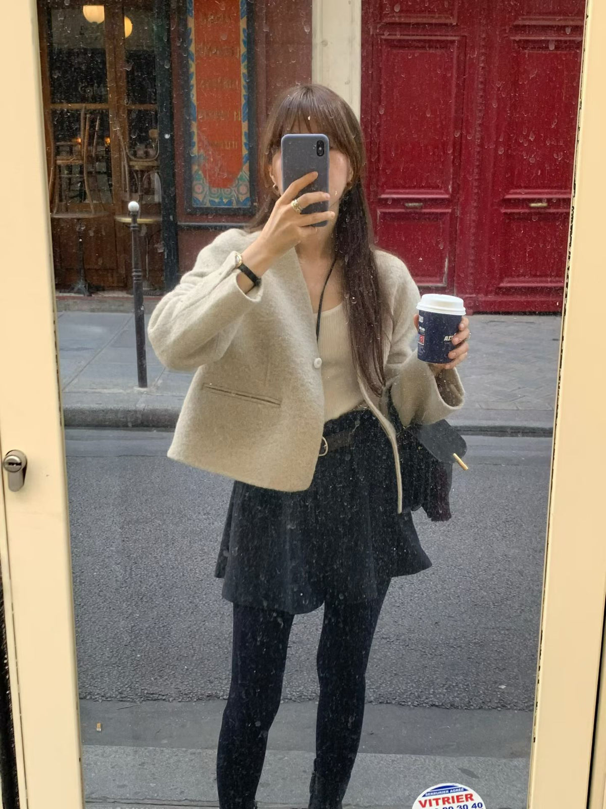 Handmade alpaca short jacket