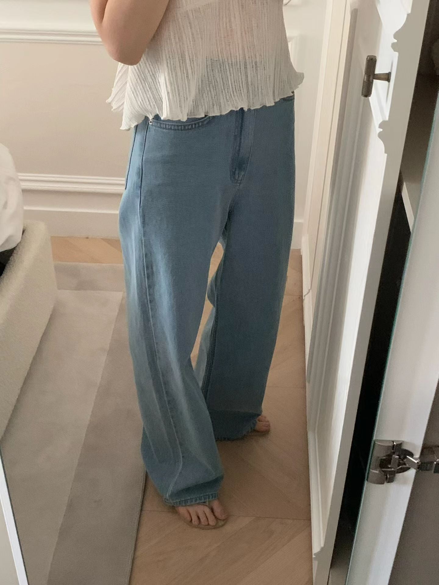 Row denim pants