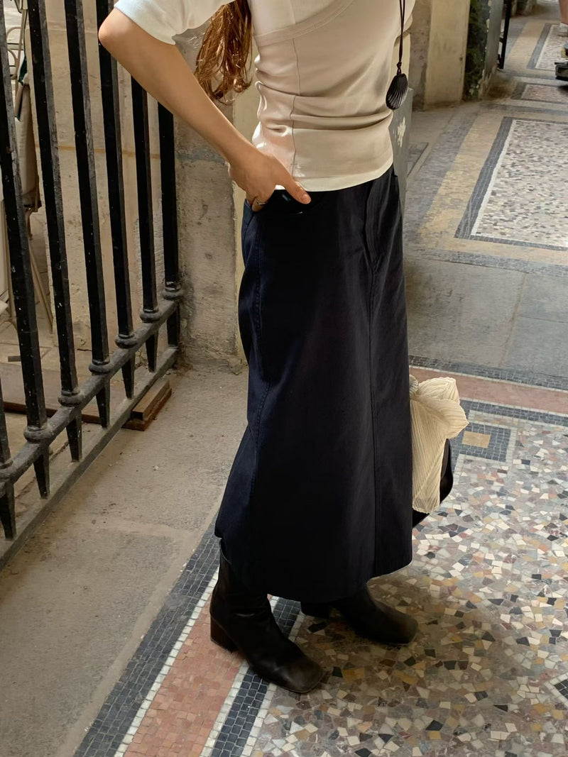 Washing midi skirt