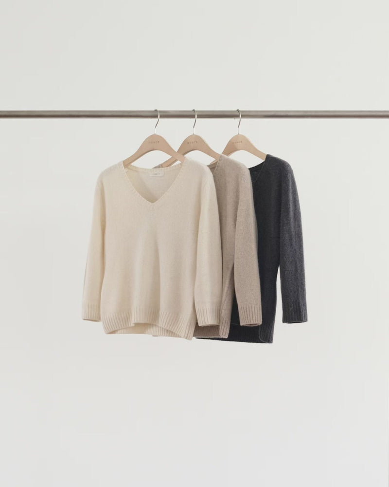 Luiet raccoon cashmere v knit