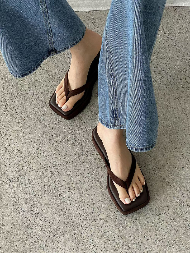 Mood square platform sandal