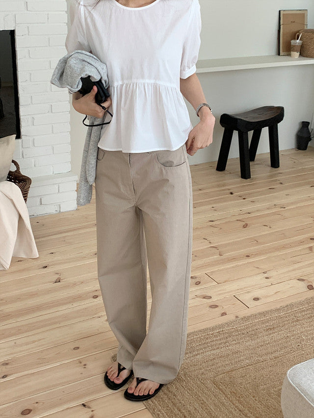 [Instock] Core washing pants (beige/M)
