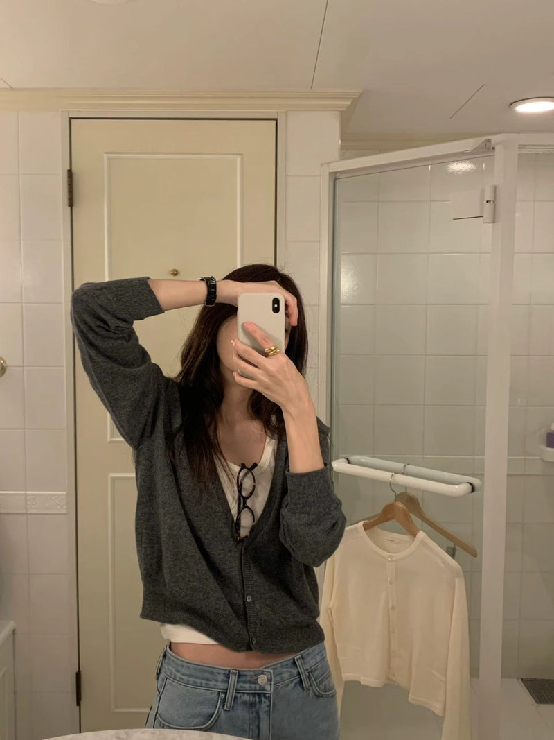 Mia deep v wholega cardigan