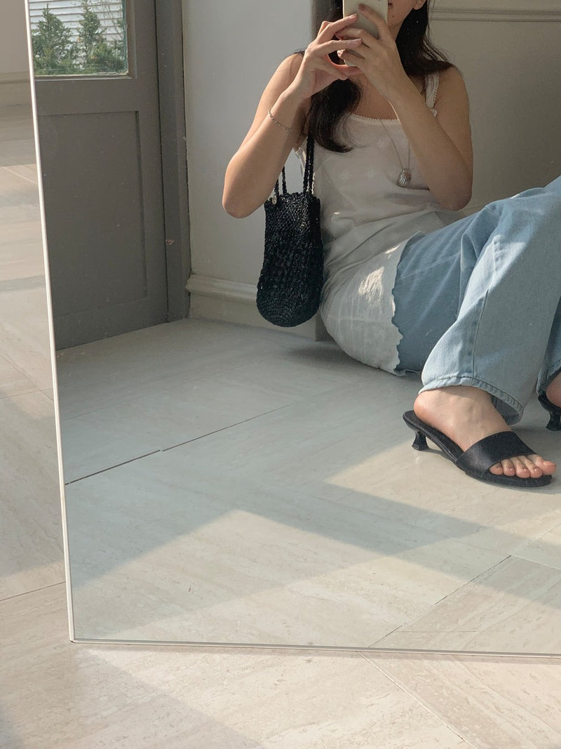 Satin mule