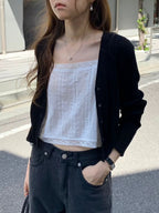 Summer washing black denim