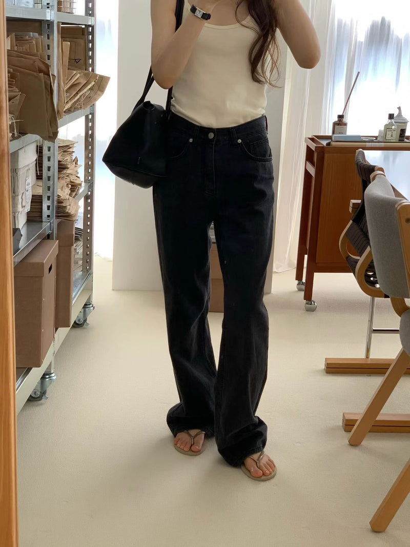 Summer washing black denim