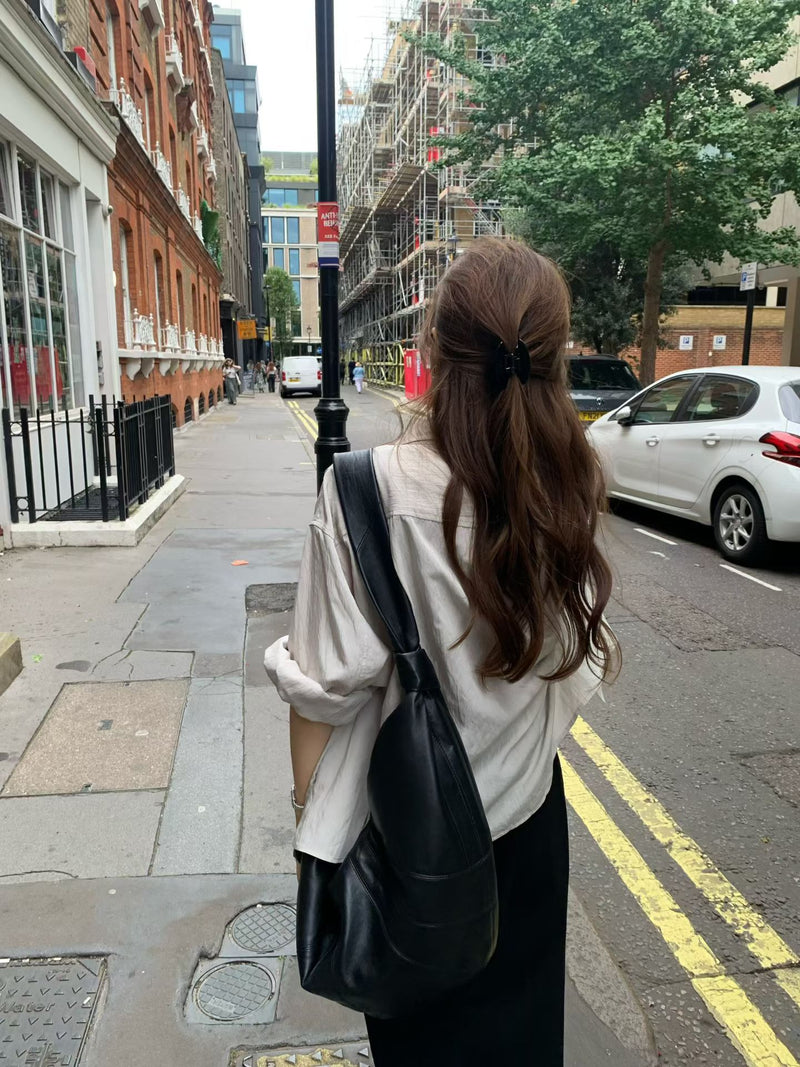 From silky shirt