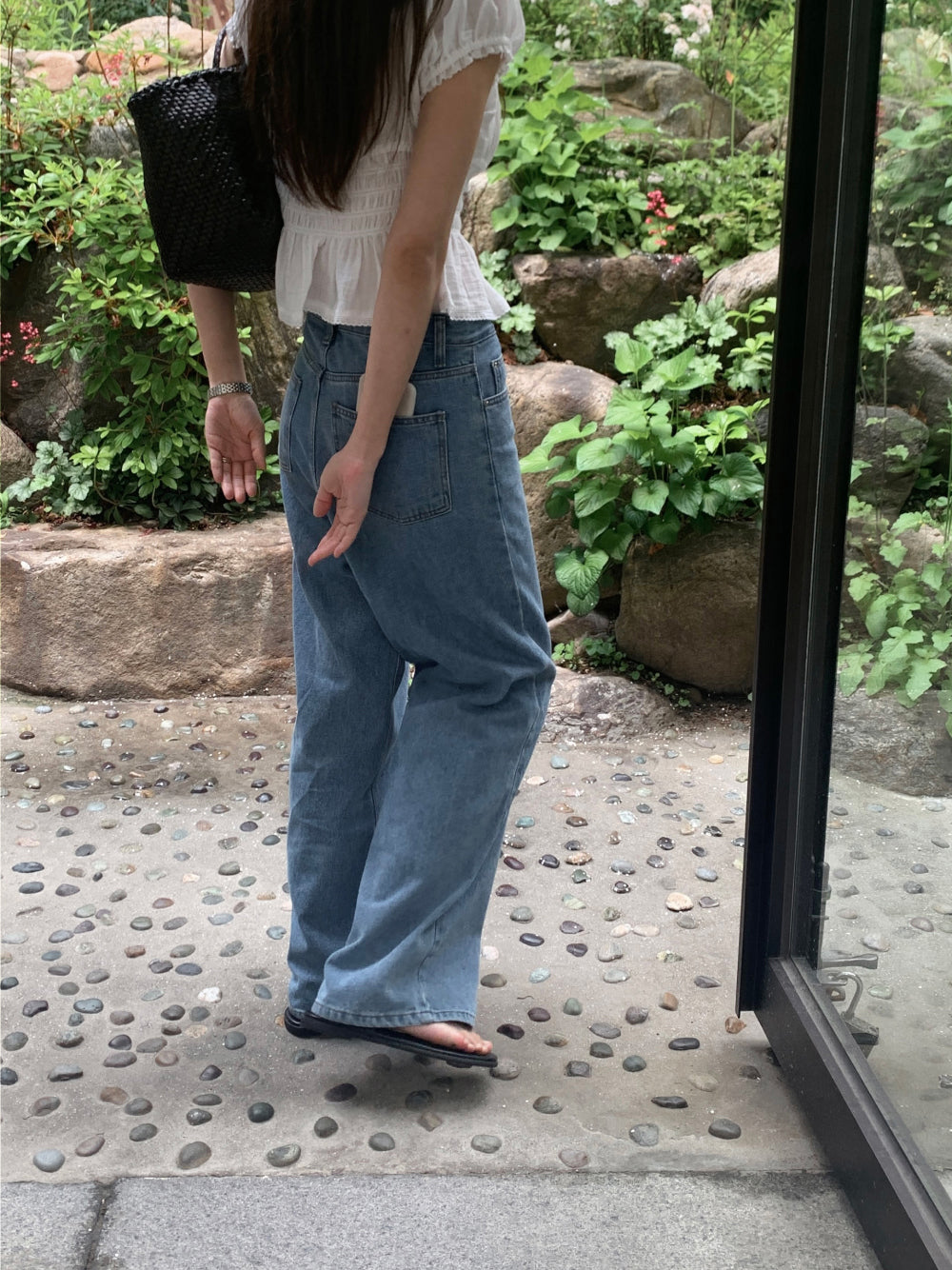 [Instock] Claire slub denim pants