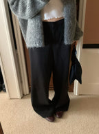 Wool maxi slacks