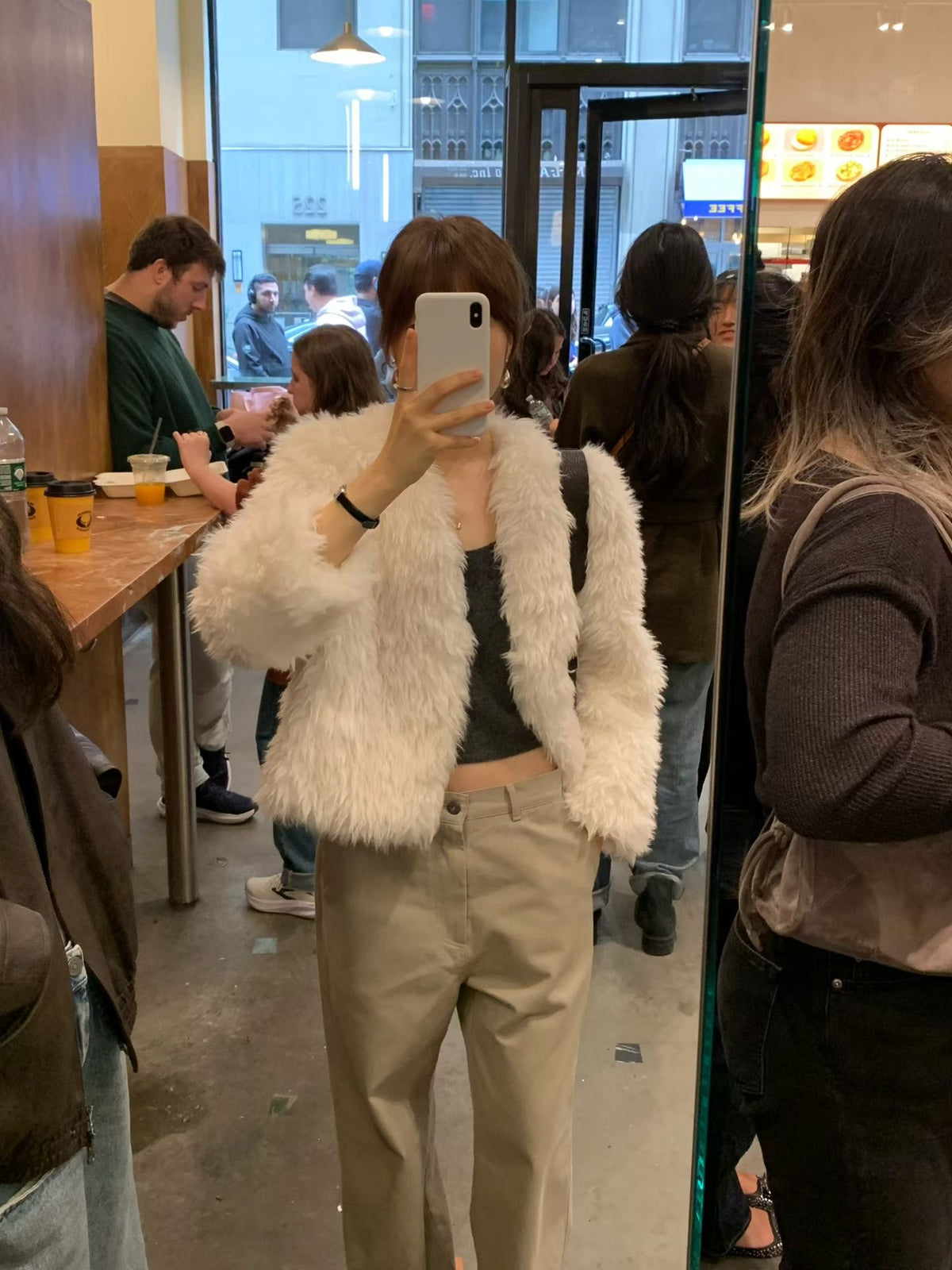 Hairy fur jacket