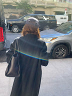 Handmade lene wool long coat
