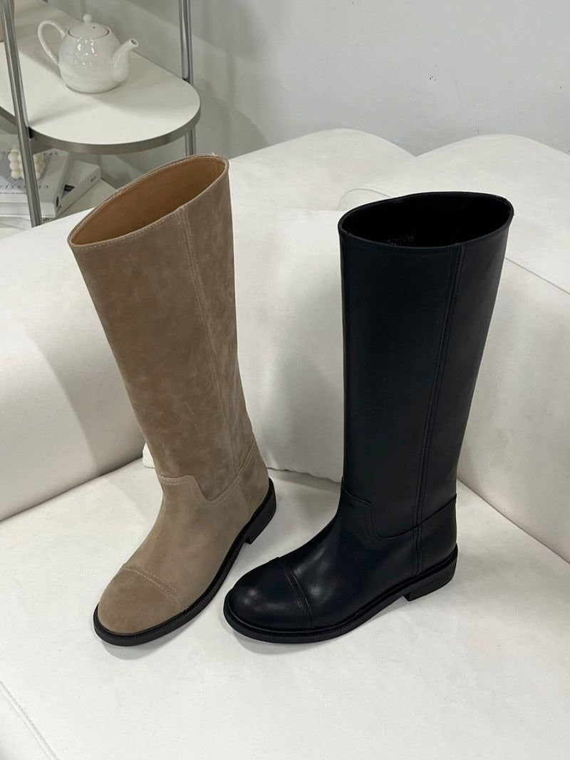Bow round long boots
