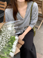 Round wholegarment cardigan
