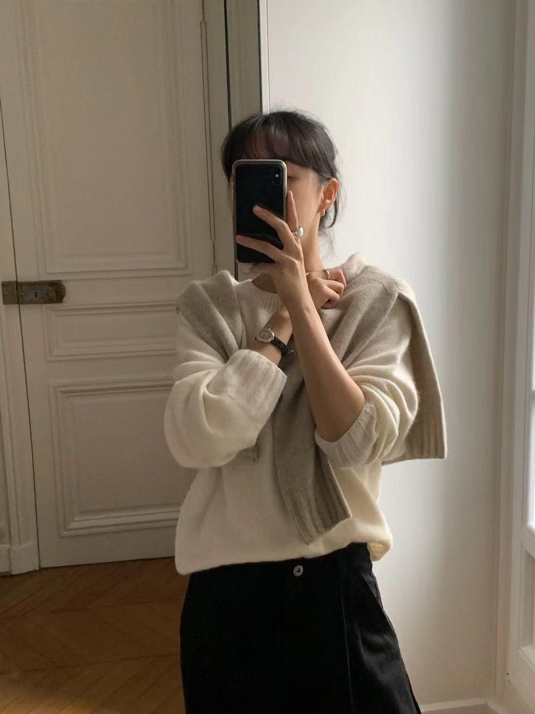 Cashmere basic pullover knit