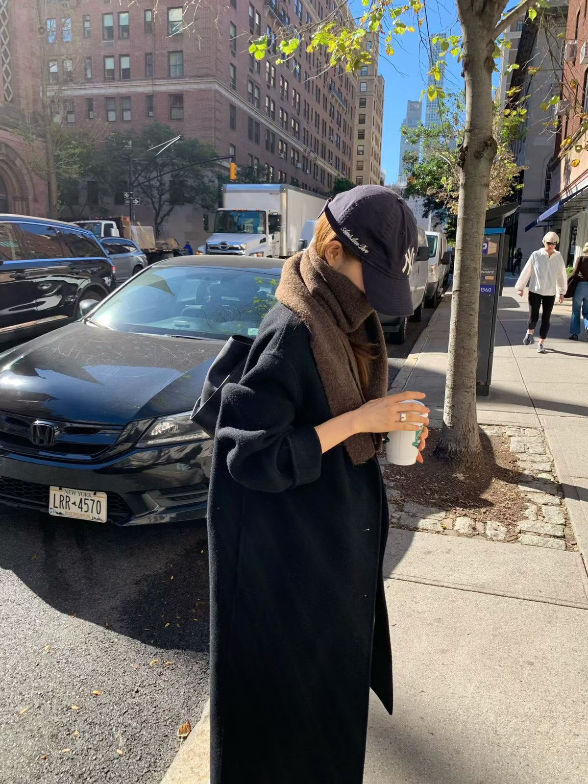 Handmade lene wool long coat