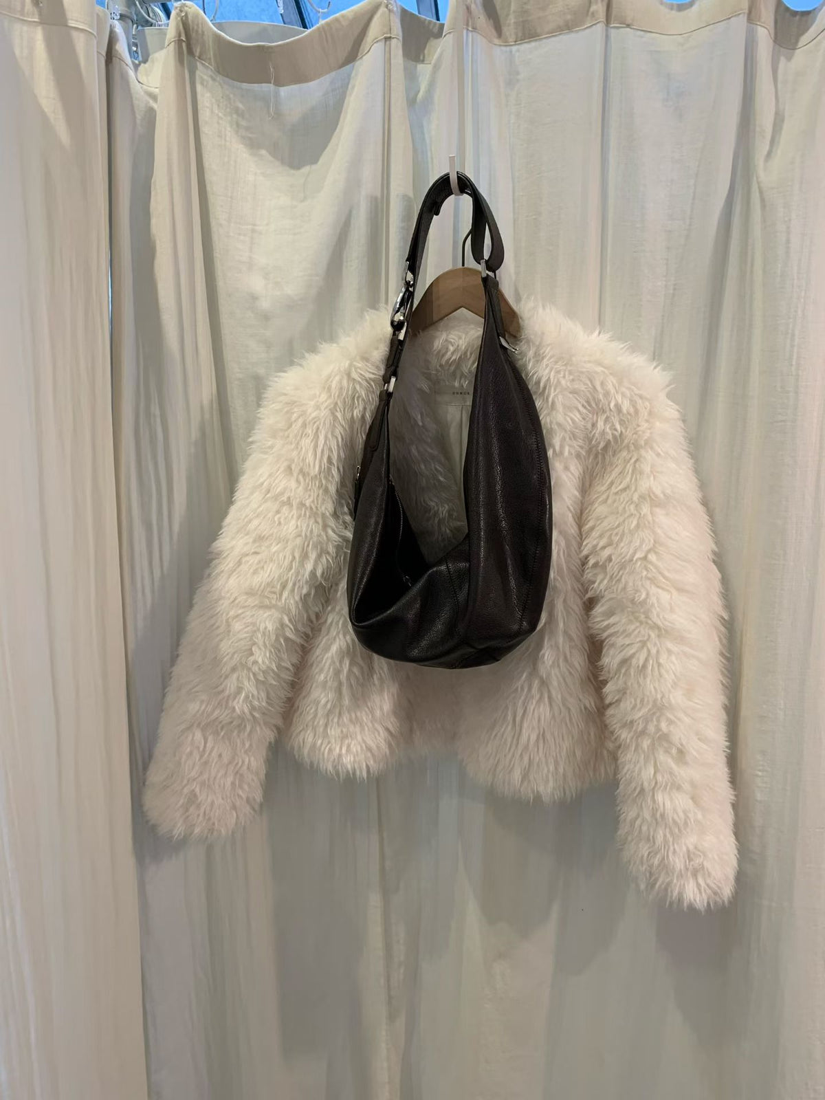 Hairy fur jacket