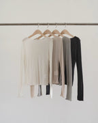 May rib long sleeve tee
