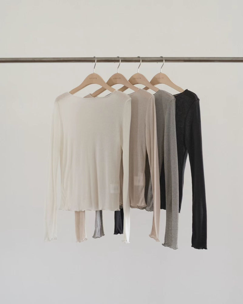 May rib long sleeve tee